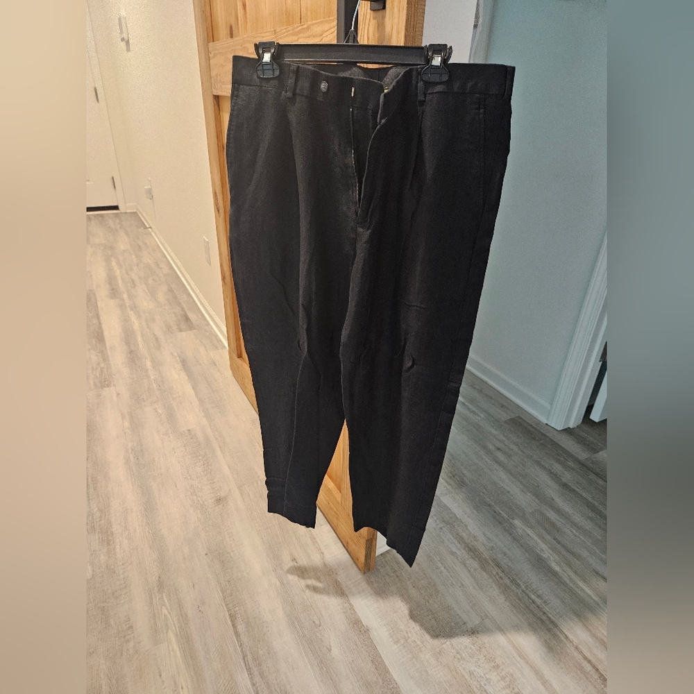 Cubavera Black Tapered Dress Pants